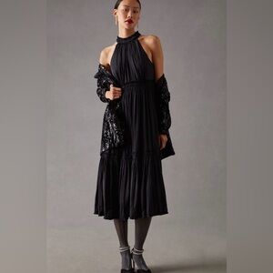 Anthropologie Tiered Halter Dress